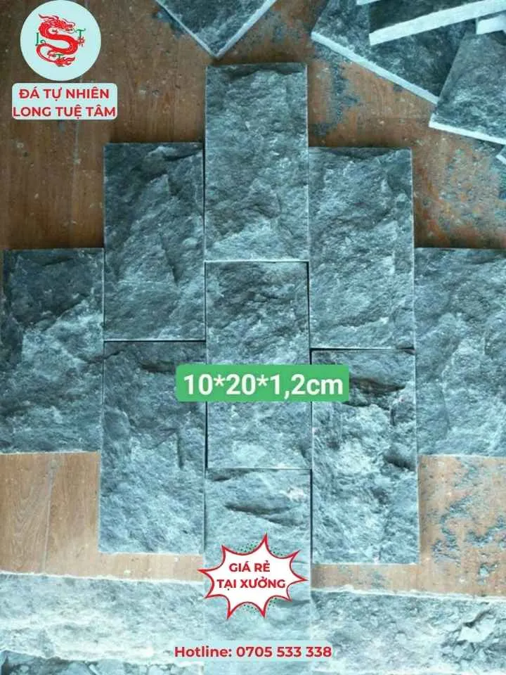 Đá bóc xanh rêu 100x200mm