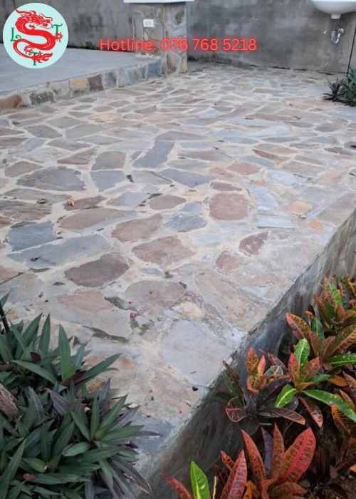 Đá rối đa sắc lát sân