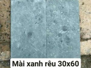 Đá xanh Thanh Hóa lát sân mài hone 300x600x20mm