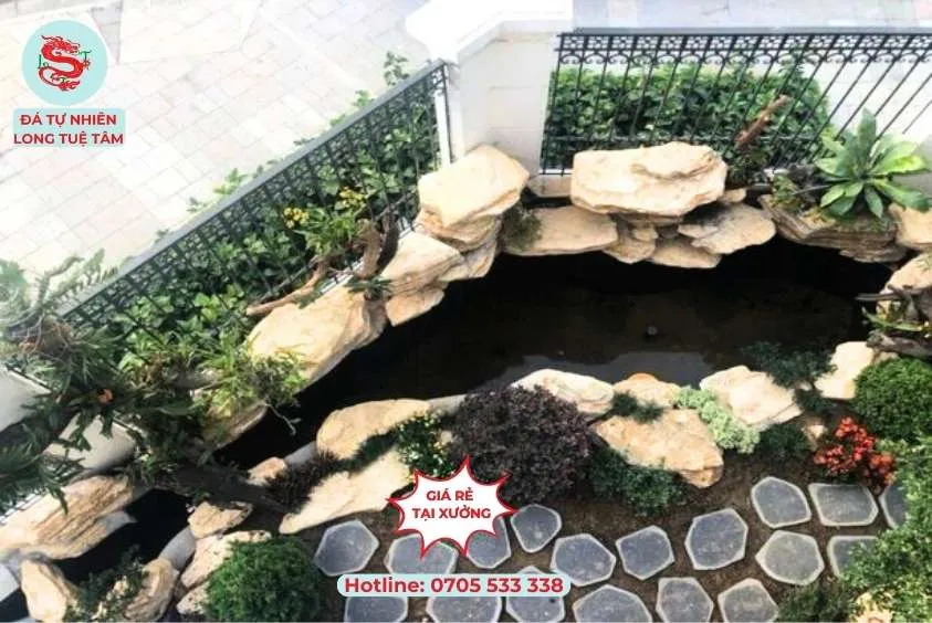 Đá bước dạo sân vườn bazan khò mặt
