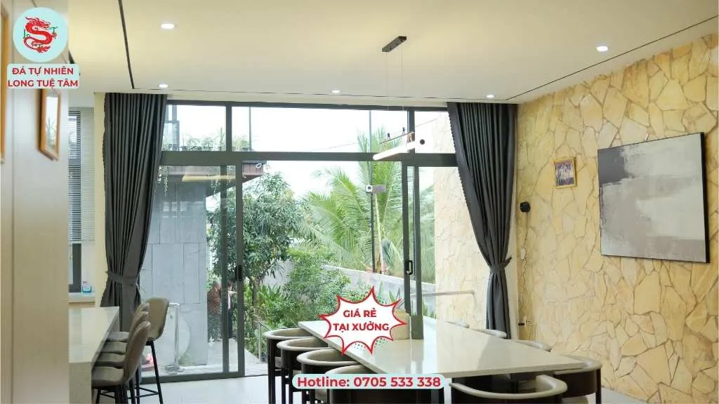 Đá rối vàng quay ốp tường trang trí