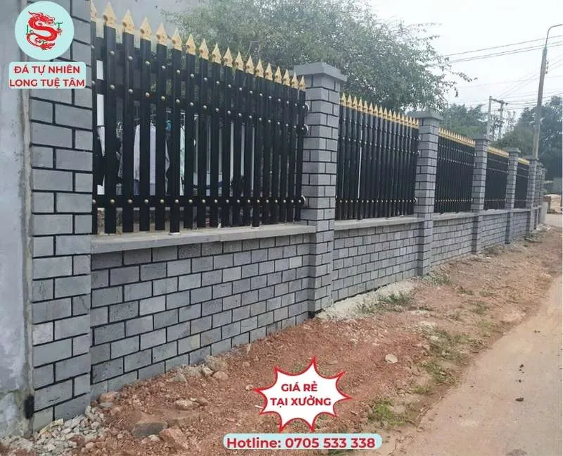 Đá tổ ong ốp tường hàng rào trụ cổng