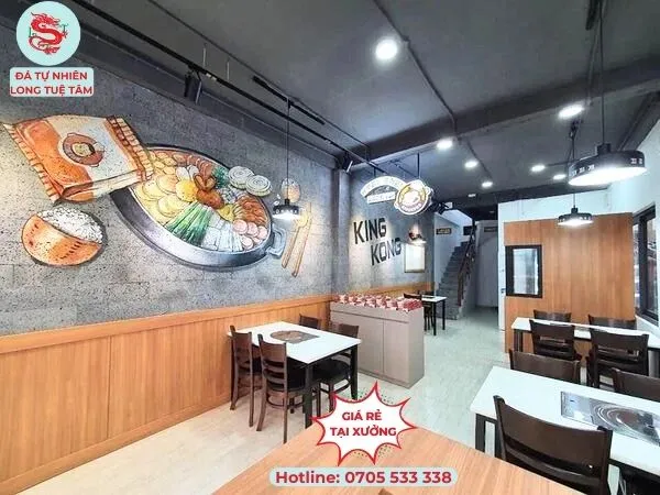 Đá tổ ong ốp tường nhà hàng