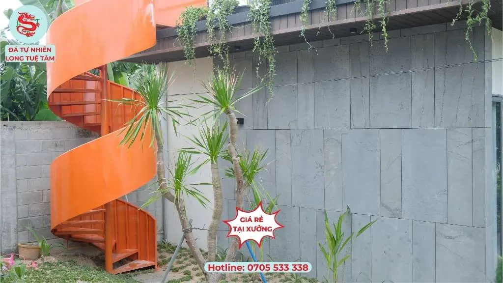 Đá tổ ong xám ốp tường
