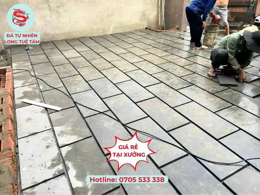 Đá lát sân đẹp với đá tổ ong 30x60x3cm