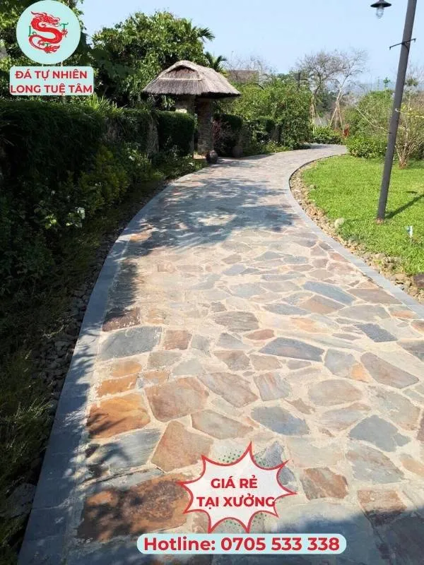 Đá lát sân đẹp - Đá rối đa sắc