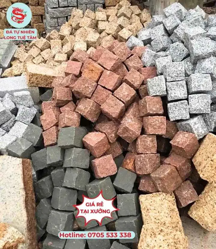 Đá cubic lát sân vườn các loại