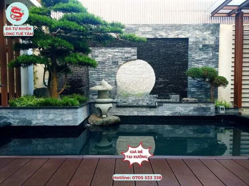 Đá ốp tiểu cảnh với đá răng lược