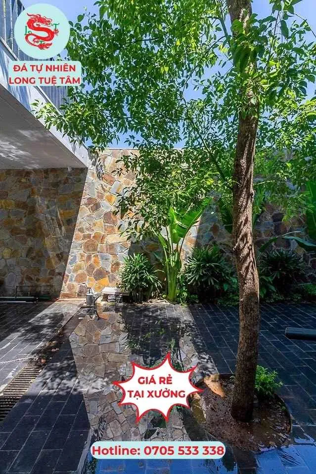 Đá ốp tường sân vườn đẹp