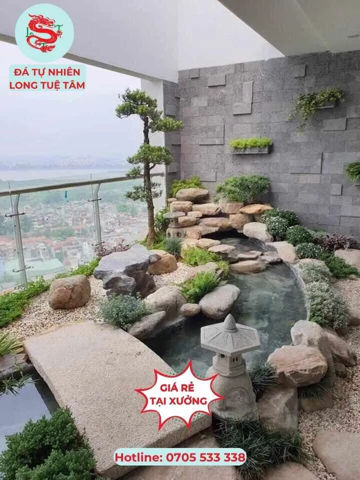 Đá ốp tường sân vườn