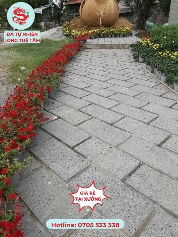 Giá đá lát sân vườn 30x60- đá tổ ong lát so le