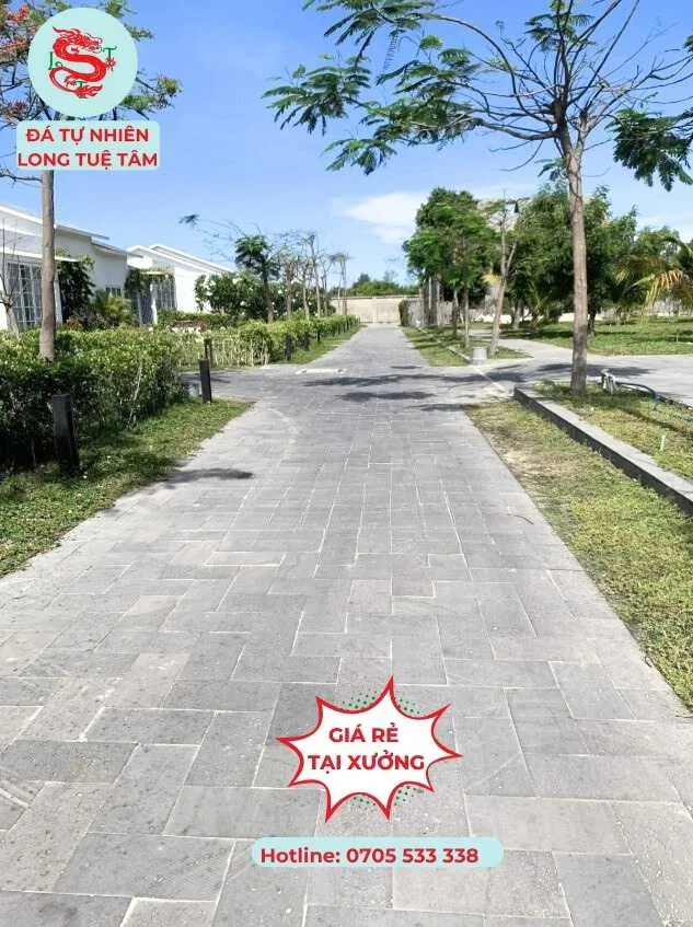 Đá lát sân đường đi với đá tổ ong