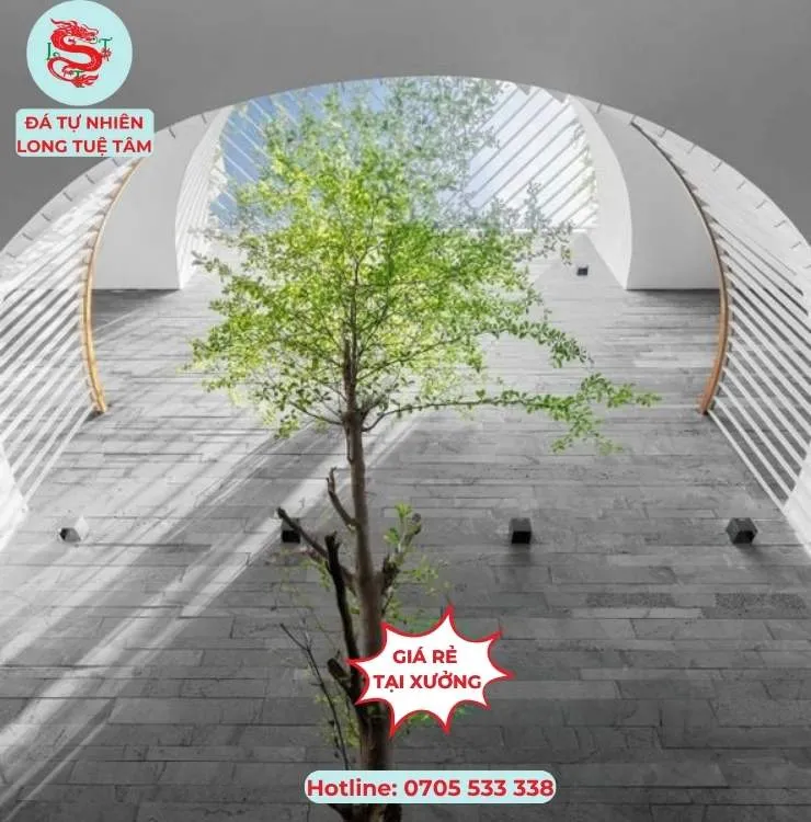 Đá ốp giếng trời với đá tổ ong