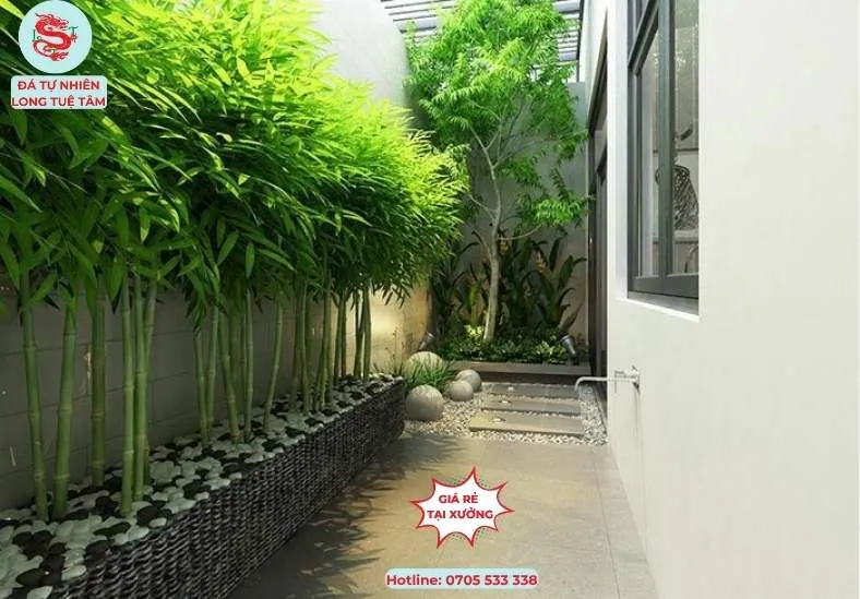 Đá cuội trang trí sân vườn
